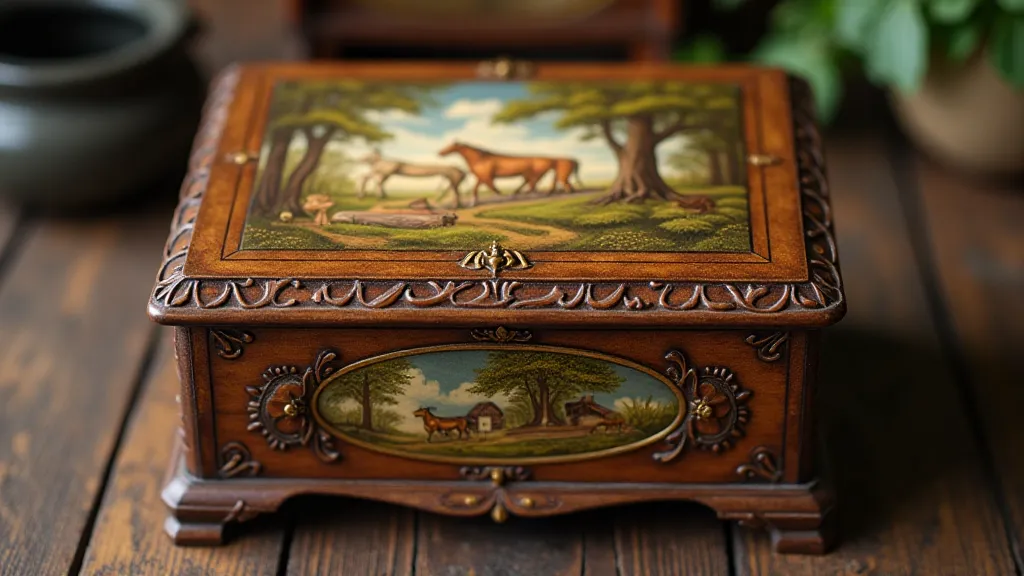 Vintage American musical box