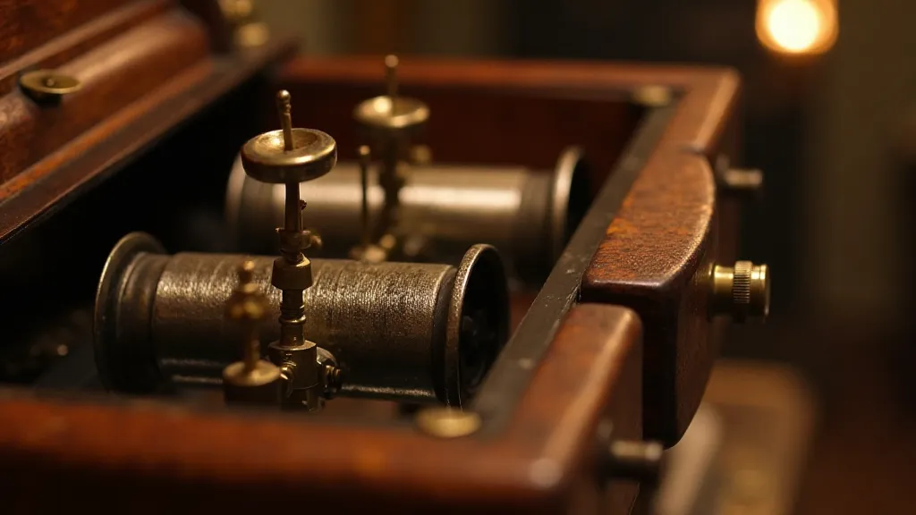 Antique cylinder music box mechanism