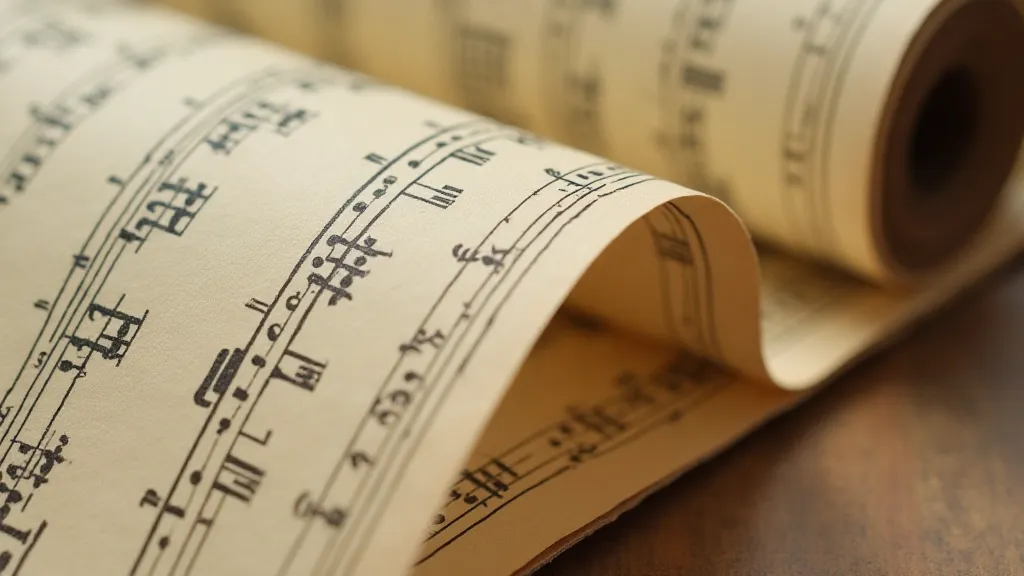 Vintage music roll with punched holes