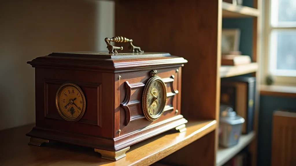 Vintage musical box display